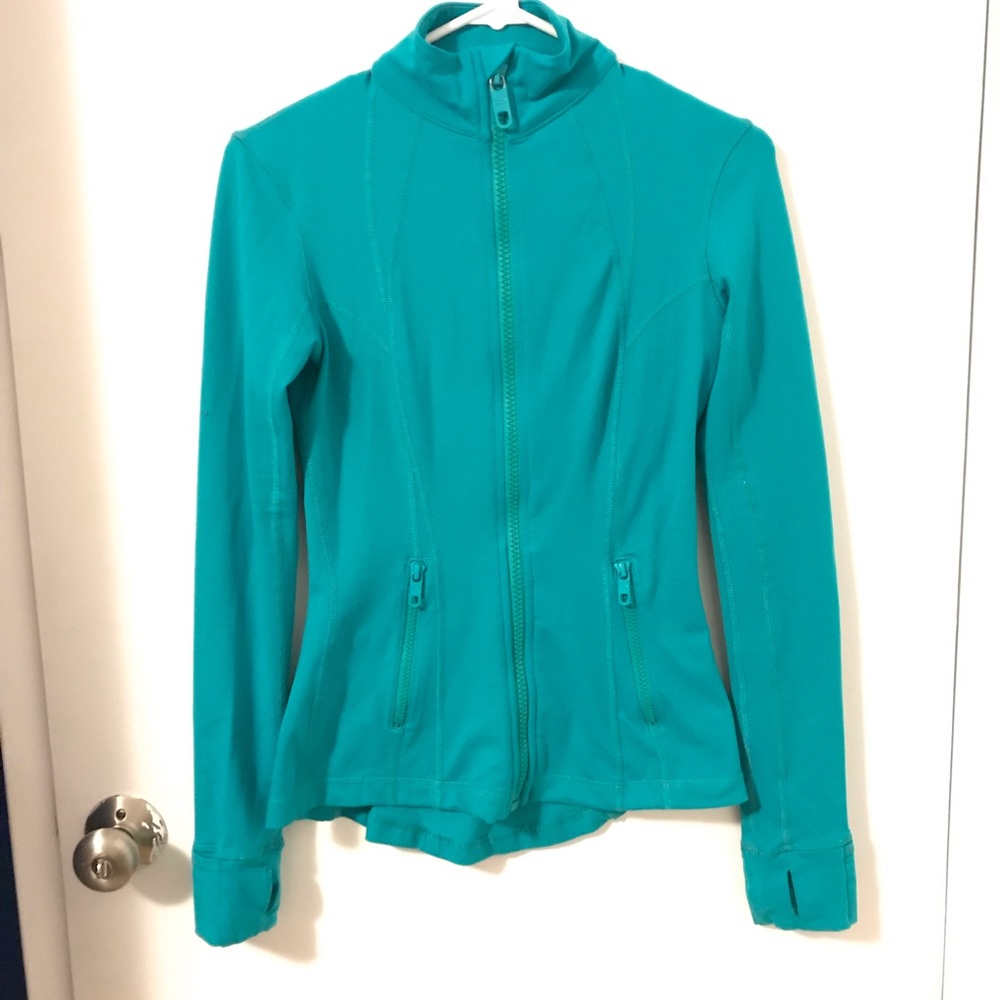 Turquoise athletic jacket